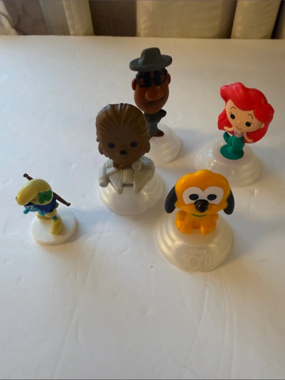 Disney Cake Topper Figures - Red, Brown, Yellow, Blue